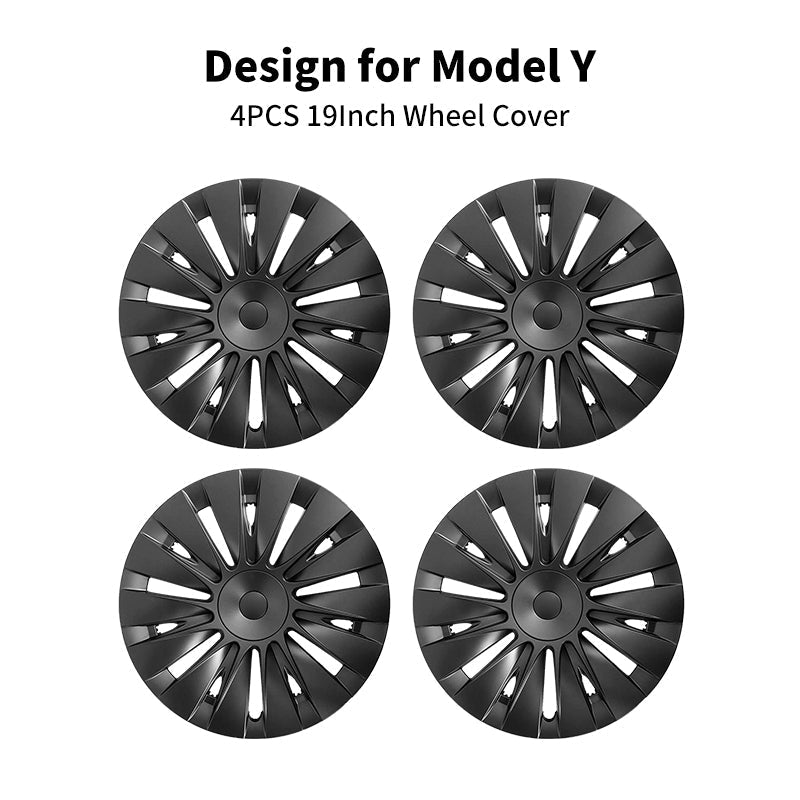 Tesla Model Y Wheels Hub Caps 19'' Cyclone Style Wheel Cover Tesla Model Y Wheel Covers Tesla Accessories Tesstudio®