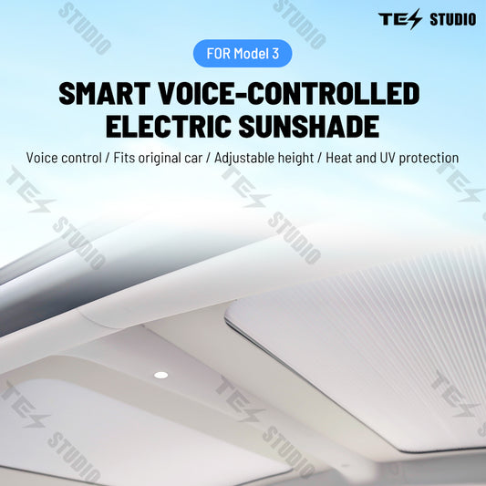 Voice Control Retractable Roof Sunshade for Tesla Model 3/Highland 3