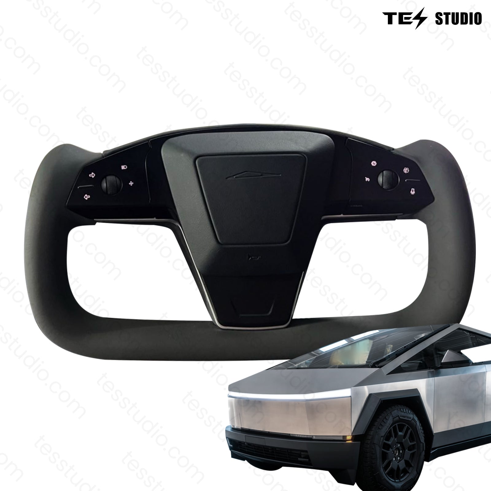 Cybertruck Yoke Steering Wheel and F9 9" Touch Screen Carplay Dashboard Combo Tesstudio®
