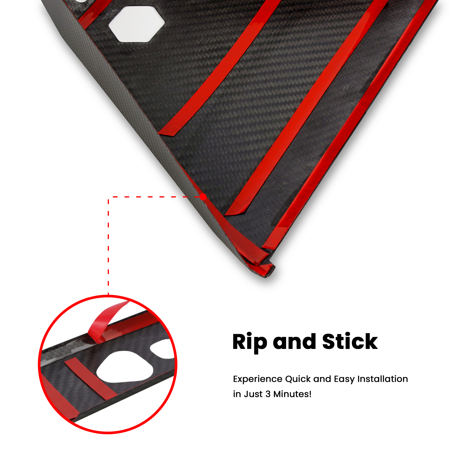 [Real Carbon Fiber] Tesla Cybertruck Rear Screen Frame Cover Tesla Cybertruck Accessories Tesstudio®