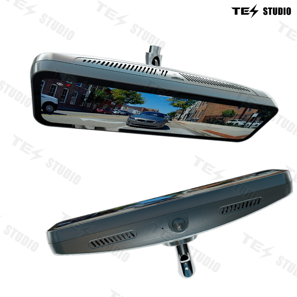 Cybertruck Streaming Rearview Mirror Recorder 1080P HD DVR Dual Way Video Recorder with WiFi  Anti Glare Tesstudio®