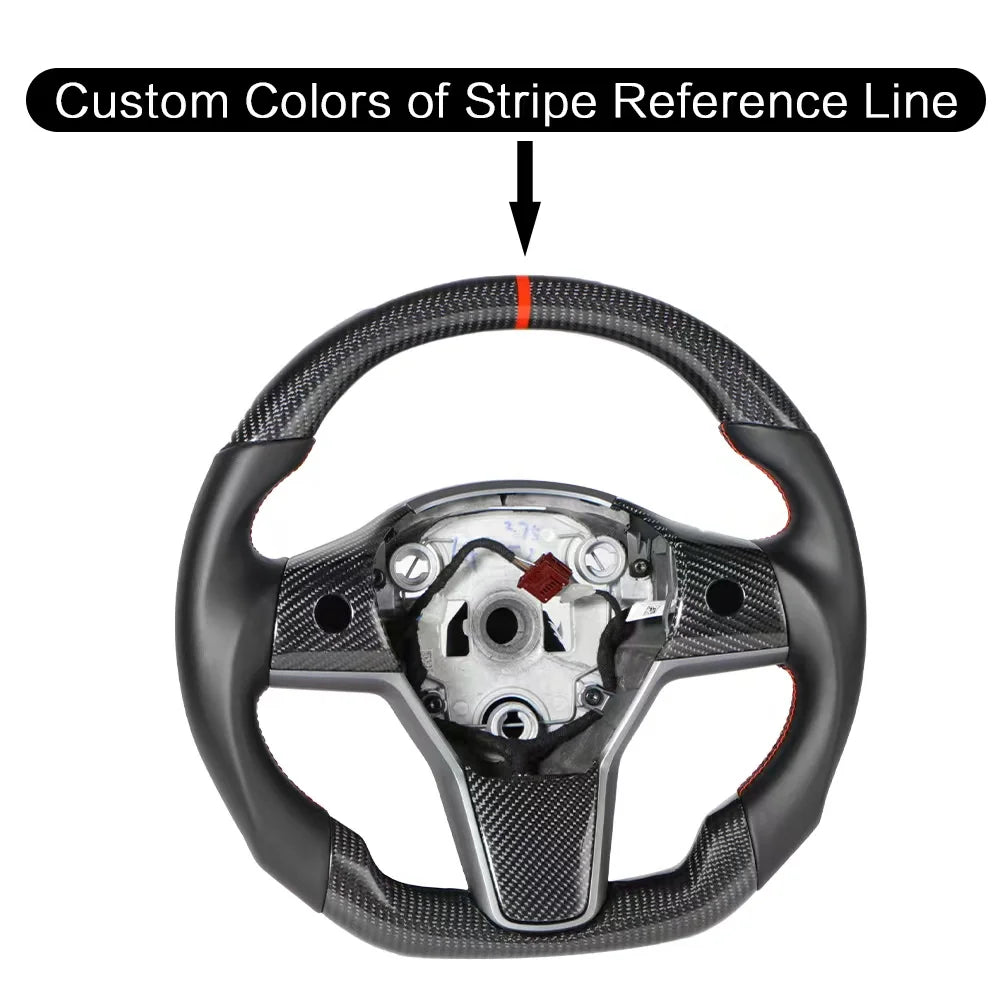 Tesstudio Napa Carbon Fiber Steering Wheel Custom For Model 3/Y