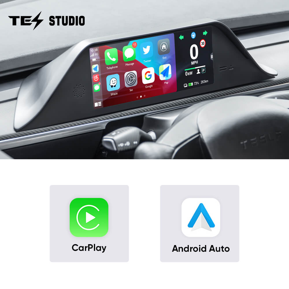 Tesstudio FY9-C Intelligent Dashboard Display & Camera with ABS Material for Tesla Model 3/Y - Inspired by Model S/X Design